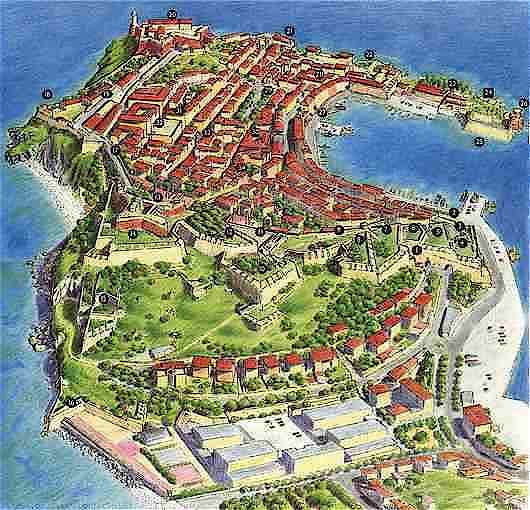 Cartina storica di Portoferraio