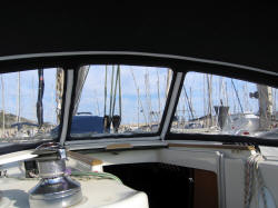 Nuovo sprayhood: vista dal pozzetto.