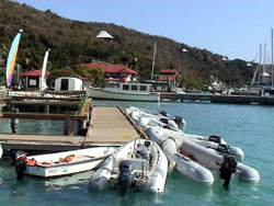Bitter End: dinghy dock