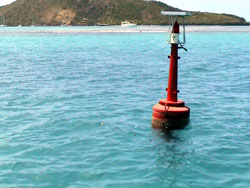 La passe del North Sound di Virgin Gorda... da notare il reef...