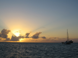 Road Bay: tramonto