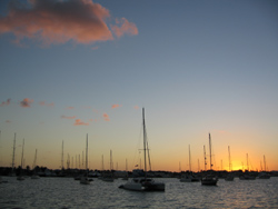 Simpson Bay Lagoon: spettacolare tramonto in laguna.