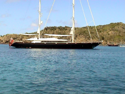 Anse de Colombier: splendido yacht.
