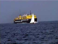Incrocio particolare nel Golfo di Napoli