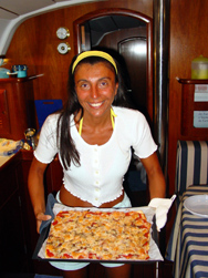 Pizza a bordo !