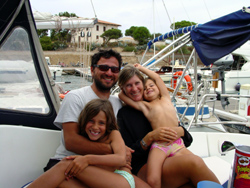 Cala Camiciotto: l'equipaggio di Stellina al completo.