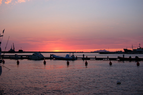 Marsala: tramonto.