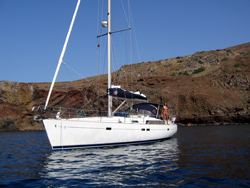 Ustica: ormeggiati vicino a Punta del Megna.